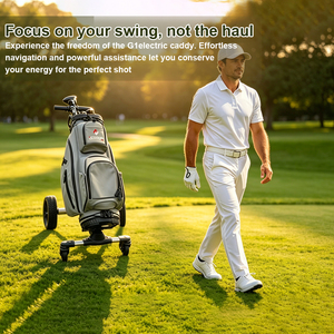 Voiturette de <span class=keywords><strong>golf</strong></span> électrique Icango G1 à suivi automatique avec 5 roues, batterie au lithium, autonomie jusqu'à 36 trous - Product Image 4
