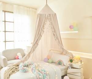 Moustiquaire et baldaquin de lit pour bébé, dôme en mousseline suspendu, tente de jeu pour la décoration de chambre d'enfant - Meilleures ventes - Product Image 6