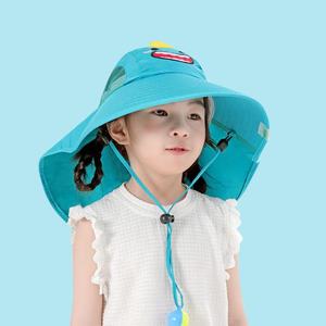 Wholesale <strong>Print</strong> Kids Children Boy Girl Washed Cotton Wide Brim Designer Double Sided Fisherman Sun <strong>Bucket</strong> Hats with <strong>Custom</strong> Logo - Product Image 5