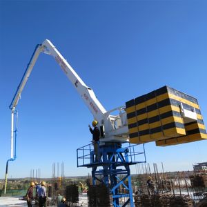 JIUHE Pluma Distribuidora de Hormigón Hidráulica Estacionaria de 28m, 32m, 33m, Bomba de Hormigón Autoelevadora con Pluma de Colocación - Product Image 6