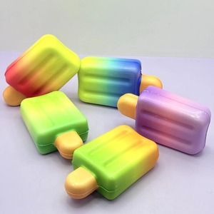 ของเล่นบีบคลายเครียดรูปไอศกรีมสีรุ้งสดใส เนื้อนุ่ม บีบแล้วคืนรูปช้าๆ เหมาะเป็นของขวัญสำหรับงานวันเกิดและในห้องเรียน - Product Image 1