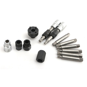 Podofo 13Pcs Alternator Freewheel Pulley <b>Removal</b> Socket Spline Star Bit Tool Set for BMW Mercedes Ford Renault VAG Wholesale - Product Image 4