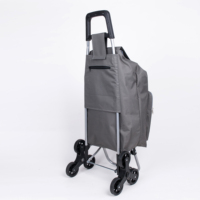 Chariot de courses légumes à 3 roues, sac avec sac étanche et pochette pour le refroidissement