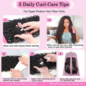 Extensiones de Cabello con Clip de Onda Profunda, 100% Cabello Humano Brasileño Virgen, Color Negro Natural, Extensiones con Clip para Mujer - Product Image 4