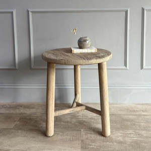 Modern Reclaimed Wood Side <b>Table</b> Solid Wood Nightstands Handcrafted Convertible Home Furniture Bedroom Living Room Outdoor KAMAL - Product Image 1