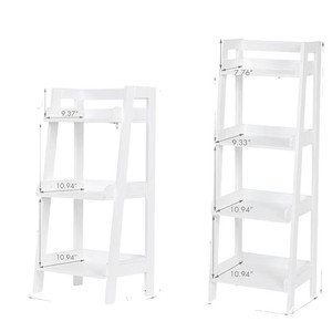 Modern minimalist trapezoidal wooden storage rack for living room and <b>bedroom</b>, multi-layer solid wood wall-mounted book <b>shelf</b> - Product Image 5