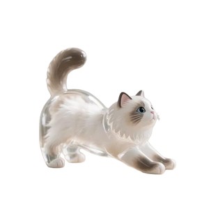 กล่องเก็บเส้นผมรูปลูกแมวแบบใสมีจี้ประดับรูปแมวสยามกล่องเก็บของที่ระลึกของที่ระลึกแปลกใหม่ - Product Image 6