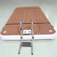 Plateforme de quai gonflable commerciale personnalisée en PVC, radeau flottant, pompe à air, série DT pour usage en hôtel, resort, piscine, yacht 5-10 personnes