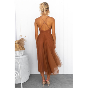 New Arrival Solid Color Tulle <strong>Dresses</strong> Elegant <strong>Seductive</strong> Strapless Tulle <strong>Evening</strong> Gown - Product Image 4