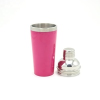 450ml 15oz Couleur Rose En Plastique En Acier Inoxydable à Double Paroi Barman Outils Cocktails Mojito Martini Cordonnier Mélangeur Mélangeur