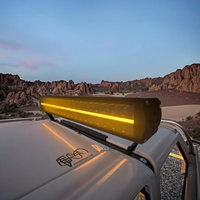Nouvelle Offre du Nouvel An 2025 : Barre LED de Conduite 12V Double Rangée 9000lm 6000K en Aluminium Moulé Sous Pression avec Feu de Jour Ambre Central DRL pour Véhicules Tout-Terrain 4x4
