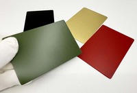Carte de visite NFC en acier inoxydable couleur personnalisée, gravure laser du logo, plaques nominatives vierges sablées
