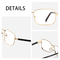Gafas Ópticas Cuadradas Vintage de Montura Delgada, con Protección Contra Luz Azul, Cómodas para el Trabajo Diario, en Oferta