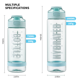 Fashionable 620Ml Plastic Sports Drink Outdoor Portable Cup Gym Fitness Water Bottle With Straw Custom Logo - Product Image 3