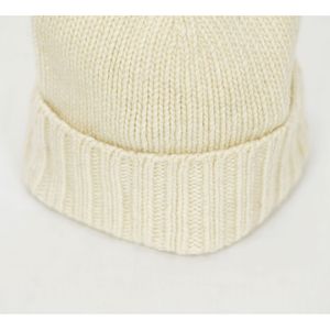 Mongolian Sheep Wool <b>Beanie</b> Unisex White | Natural Warm Eco-Friendly Breathable & Waterproof Adjustable All-Occasion & Custom - Product Image 3