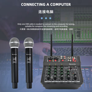 Mezclador <span class=keywords><strong>de</strong></span> Audio USB multifuncional, consola mezcladora profesional, <span class=keywords><strong>Mini</strong></span> mezclador <span class=keywords><strong>de</strong></span> Audio para exteriores, 2 unidades - Product Image 5