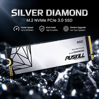 قرص صلب داخلي PUSKILL M.2 NVMe PCIe 3.0 SSD لأجهزة الكمبيوتر المحمولة وأجهزة الكمبيوتر المكتبية وأجهزة الكمبيوتر الصغيرة بسعات 512 جيجابايت و1 تيرابايت و2 تيرابايت
