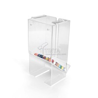 Distributeur de baume à lèvres Portable en plastique transparent comptoir rouges à lèvres brillant à lèvres présentoir huiles essentielles organisateur boîte couvercle à charnière