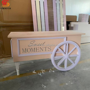 Nuevo Diseño, Carrito de Dulces de 2m, Color Naranja Claro, para Exhibición de Pasteles, con Ruedas de Madera, para Bodas, Baby Showers, Cumpleaños - Product Image 3