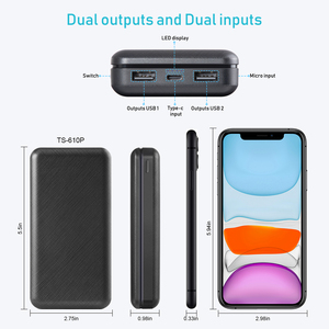 Productos de Tendencia <span class=keywords><strong>2026</strong></span>, Novedades, Regalo, Logotipo Personalizado, Batería Portátil Ultrafina de Gran Capacidad de 20000 mAh, Cargador de Batería - Product Image 3