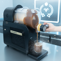 Machine à slush détachable à température constante 1,8 L, 6 préréglages, pour crème glacée molle, sans blocage, pour bar, maison, restaurant