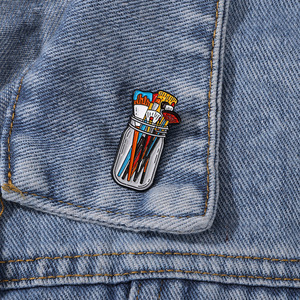 Pennello pittura artistica Versatile borse per vestiti accessori regali decorativi cappello logo personalizzato <span class=keywords><strong>penna</strong></span> artista spille <span class=keywords><strong>smalto</strong></span> - Product Image 4