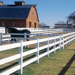 Nhà Máy Trực Tiếp Giá Dễ Dàng Lắp Ráp 3 Đường Ray PVC Nhựa Vinyl Ngựa Hàng Rào - Product Image 1