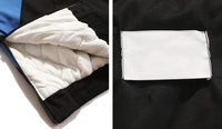 Blouson bomber coupe-vent trois tons sur mesure pour homme, doublure matelassée nid d'abeille, imperméable, style streetwear