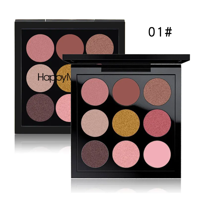 HMU High Quality Pigmented Glitter 9Color Makeup Eyeshadow Palette Make Up Pallette Eye Shadow