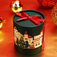 Caja de Regalo Navideña Biodegradable con Cierre Magnético y Revestimiento de Papel de Aluminio para Manzanas, Dulces, Chocolate, Mousse, Pastel y Postres