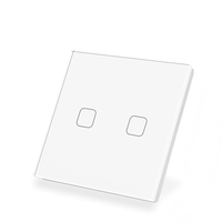 Interruptor de Pared Táctil Inteligente Wi-Fi Estándar del Reino Unido T1 1/2/3 Gang 1C/2C/3C, Sistema de Hogar Inteligente de 2 Vías IP20, 110V AC 5A, Rango de 100-300m, AES