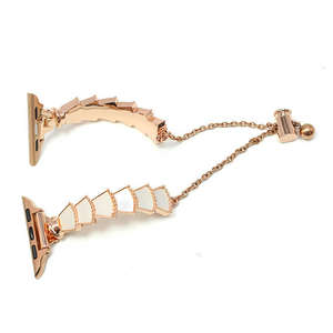 <span class=keywords><strong>Bracelet</strong></span> pour <span class=keywords><strong>Apple</strong></span> <span class=keywords><strong>Watch</strong></span> - IWatch 11/10 SE 9 8 7 6 5 4 <span class=keywords><strong>Bracelet</strong></span> à fermoir en acier inoxydable avec perles métalliques rondes et design coquillage - Product Image 6