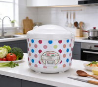 Autocuiseur Électrique Automatique de Luxe avec Minuteur Numérique, Pot Intérieur en Fer Antiadhésif 1,8 L, Tasse à Mesurer, Coffret Cadeau, Usage Domestique