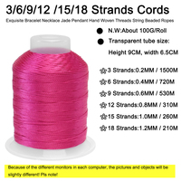 12 brins 0.8mm bricolage Polyamide cordon haute ténacité soie perles fil pour perle chaîne bobine point de croix Crochet tricot