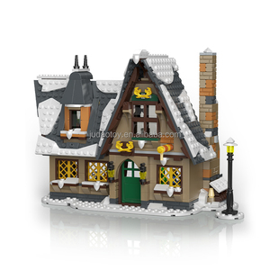 Ensemble de blocs de construction Mouldking 16049 <span class=keywords><strong>Village</strong></span> d'hiver de Noël, jouet créatif en briques, petit jouet éducatif en plastique, cadeau de Noël - Product Image 1