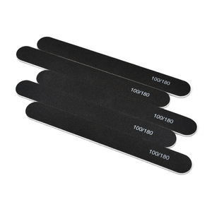 ตะไบเล็บแบบสองด้าน ยี่ห้อ Emery Board สีดำ สำหรับมืออาชีพ พร้อมฟองน้ำ 100/180  กระดาษทรายขัดเงาขนาดใหญ่ สำหรับทำเล็บ - Product Image 1