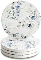 Dessous de verre en céramique décoratifs élégants artisanaux Sous-verres de voiture en céramique émaillée par sublimation Dessous de verre en céramique 4x4