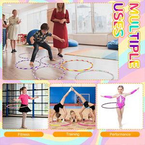 Cercle de fitness en plastique multi-styles avec lumières pour le modelage corporel, l'entraînement de gymnastique, les jeux sportifs intérieurs et extérieurs - Product Image 3
