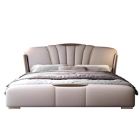 Lit plateforme au design exclusif, lit moderne de luxe, lit king size, lit queen size, ensemble de meubles de chambre à coucher, lit superposé rembourré avec tête de lit