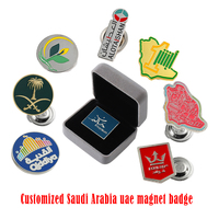 Épingles personnalisées bon marché fête nationale saoudienne cadeau arabe drapeau des Émirats arabes unis 2d 3D or argent émail doux broche Pakistan drapeau Badge aimants