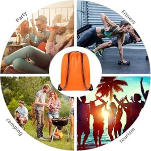 Custom Printed Logo Drawstring <b>Backpack</b> Promotional Waterproof Gym Bag for Sports & Travel Colorful Drawstring Bags for Shopping - Product Image 3