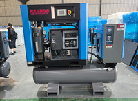 Compresseur d'air à bas prix 5 kW, compresseur à vis VSD 200 L avec réservoir et sécheur