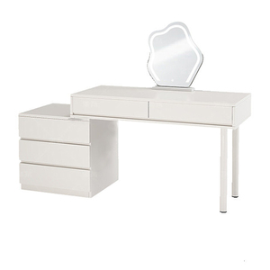 Bureau blanc avec tiroirs, bureau d'ordinateur moderne pour la famille, convertible en coiffeuse - Product Image 1