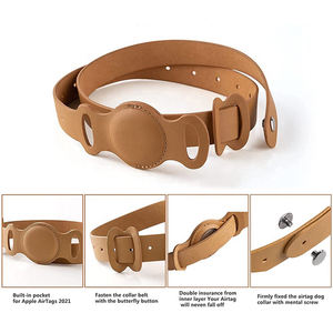 Collar <span class=keywords><strong>de</strong></span> cuero ajustable para perros, accesorios para mascotas, rastreador GPS, <span class=keywords><strong>Airtag</strong></span> - Product Image 4