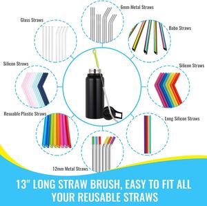 8 Pack Eco-Friendly <b>Bottle</b> Cleaning <b>Brush</b> Set with PP Handle for Beer Kettle & Straw Cleaning Custom Logo Option - Product Image 4