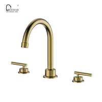 Robinet de lavabo thermostatique en céramique, style contemporain intelligent, finition ORB doré poli, pour lavabo, modèle européen et américain
