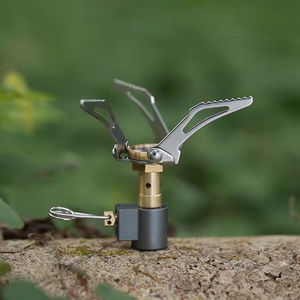 Mini réchaud à gaz tout-en-un compact et portable pour la cuisson en extérieur, brûleur avec valve réglable, support stable, flamme bleue intense - Product Image 3