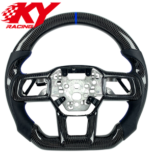 Interior Accessories <b>for</b> Mustang 2026 2025 2024 Dark Horse GT Genuine Leather Customized Regular Carbon Fiber Car <b>Steering</b> <b>Wheel</b> - Product Image 1