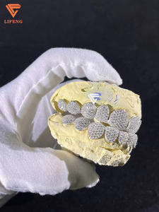 Lifeng Jewelry <strong>Custom</strong> Hiphop Rapper Diamond <strong>Grillz</strong> Iced Out Perm Cut 925 Sterling Silver Moissanite <strong>Grillz</strong> for Men - Product Image 4