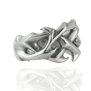 Anillo de Tiranosaurio Rex Plateado para Hombre, Diseño Geométrico Hueco con Forma de Animal, Joyería de Moda, Regalo Punk - Product Image 4